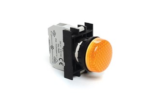 B Serisi Plastik LED'li 12-30V AC/DC Sarı 22 mm Sinyal